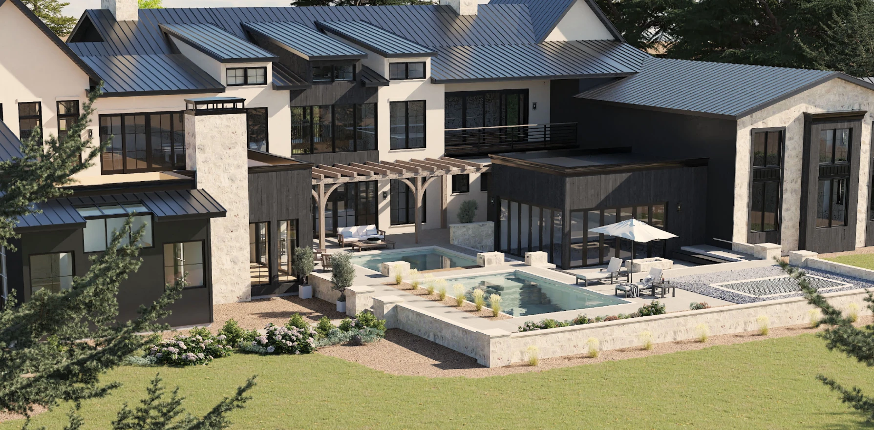 Modern luxury living room interior